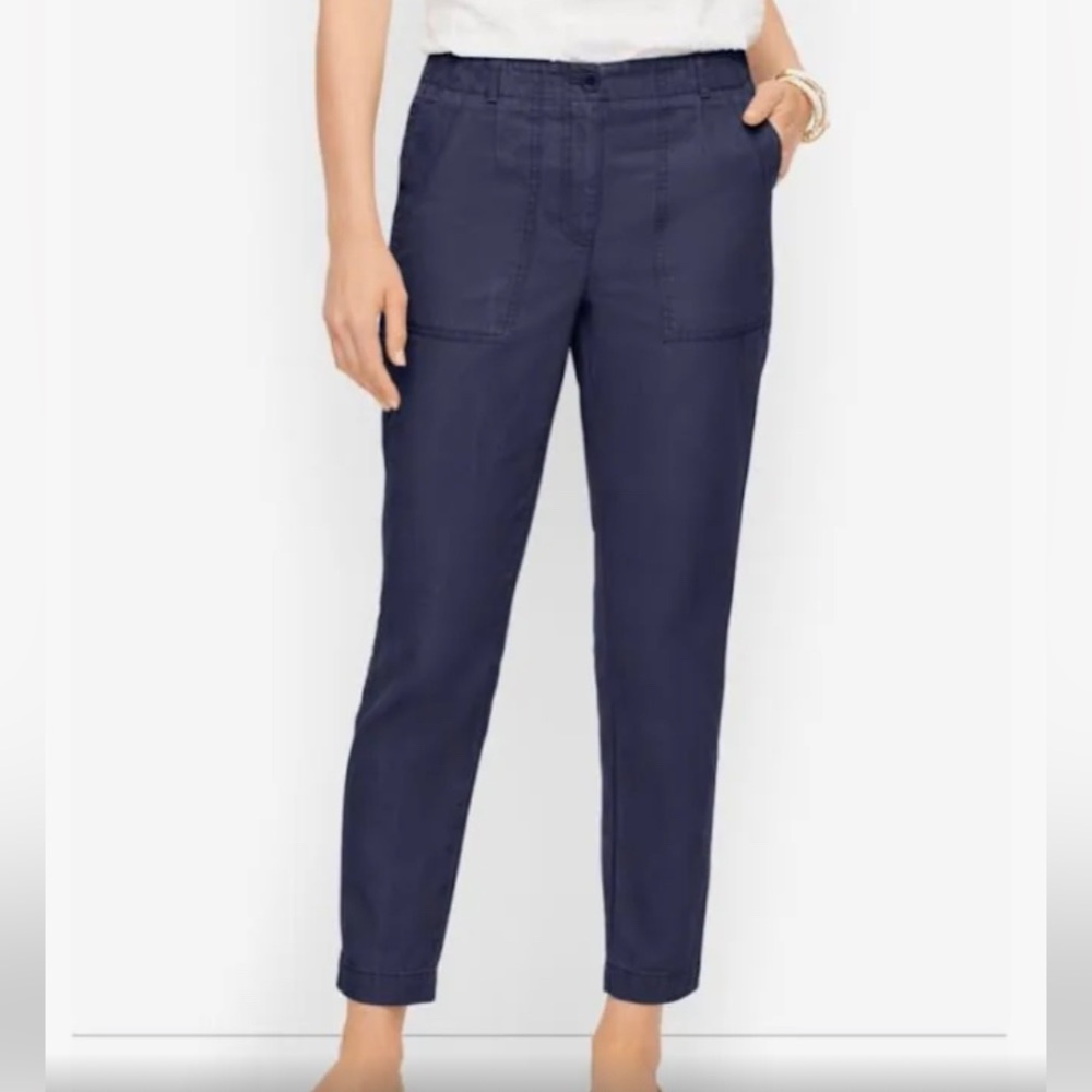 TALBOTS SLIM CARGO PANTS- NAVY